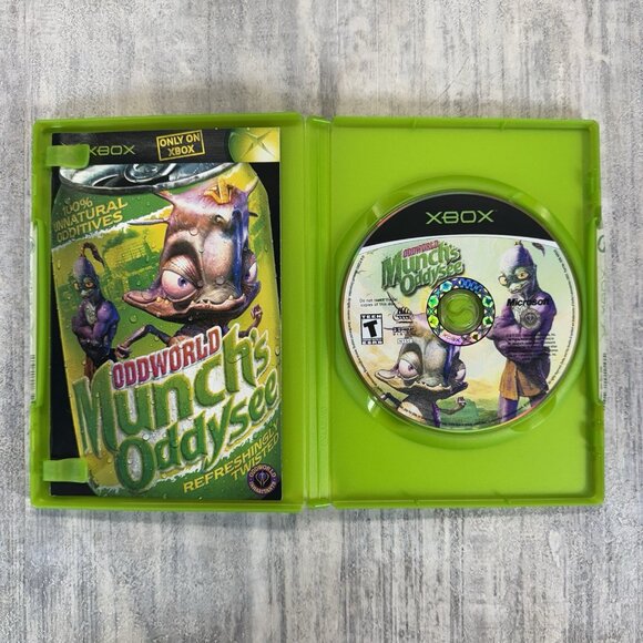 Oddworld Munch’s Oddysee + Manual - Xbox Original - Tested & Working Complete - Picture 3 of 4